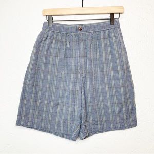 Vintage Woolrich men’s plaid shorts blue